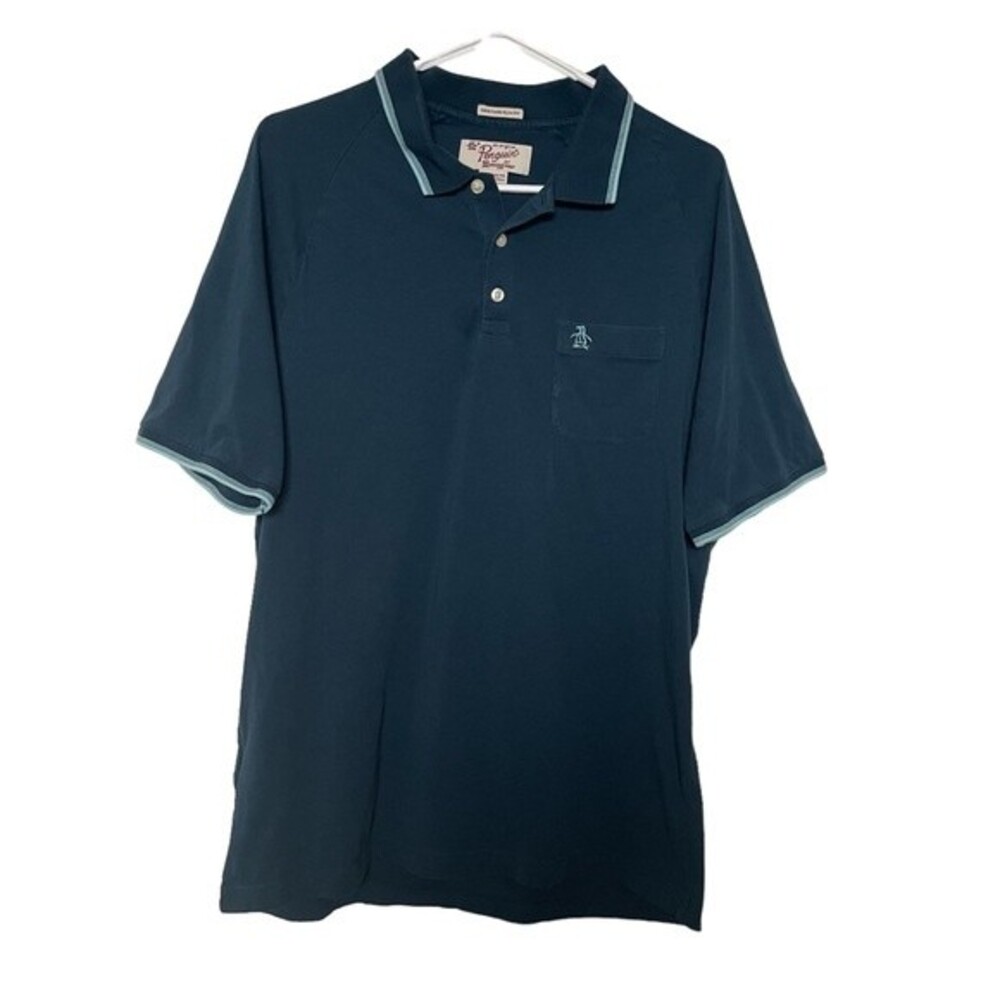 Original Penguin by Munsingwear XL Men’s Polo Shirt with Pocket in Blue.